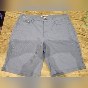 NWOT! Amazon Essentials Mens 5 Picket Flat Front Light Blue Shorts 34